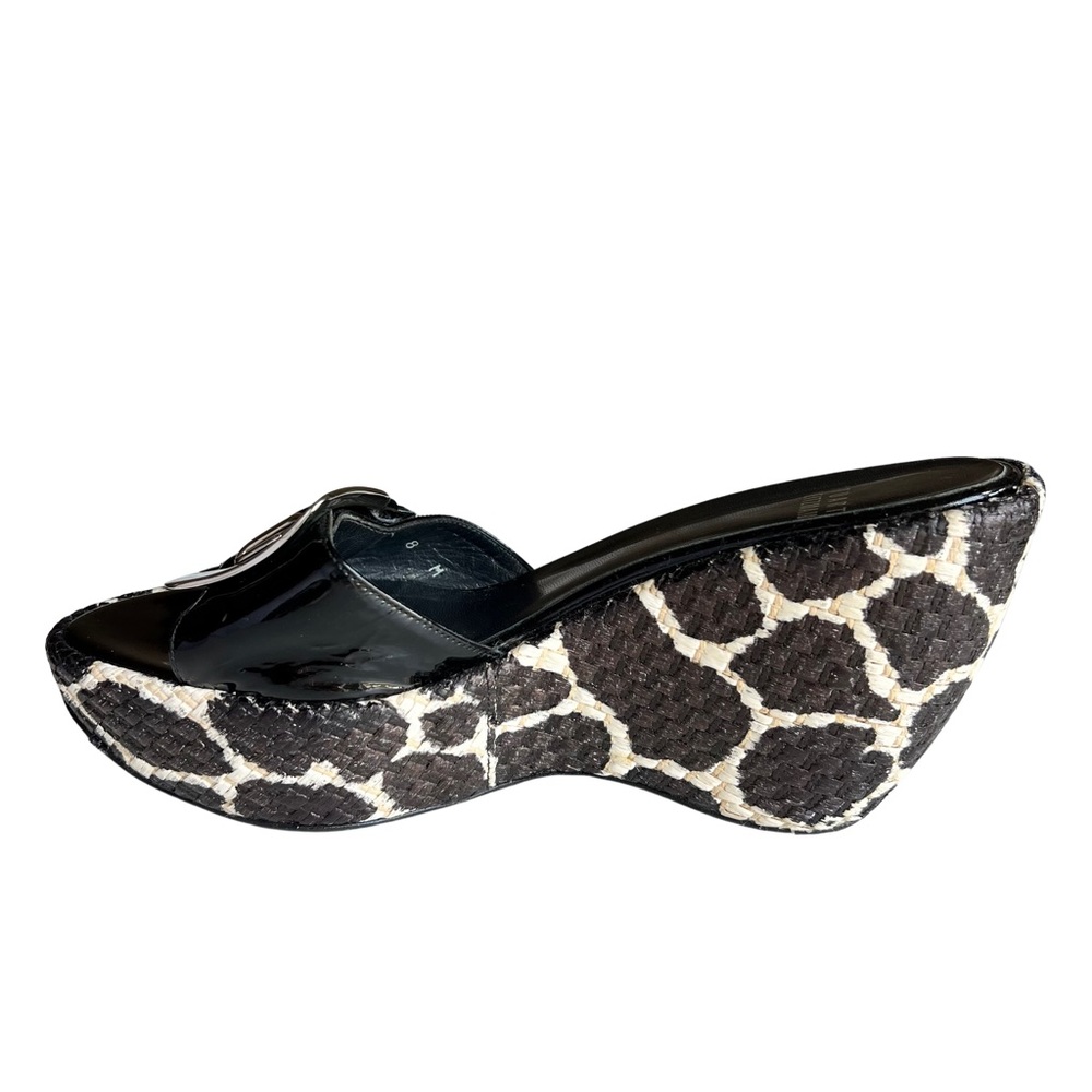 Stuart Weitzman | Patent Buckle Giraffe Wedge - image 7